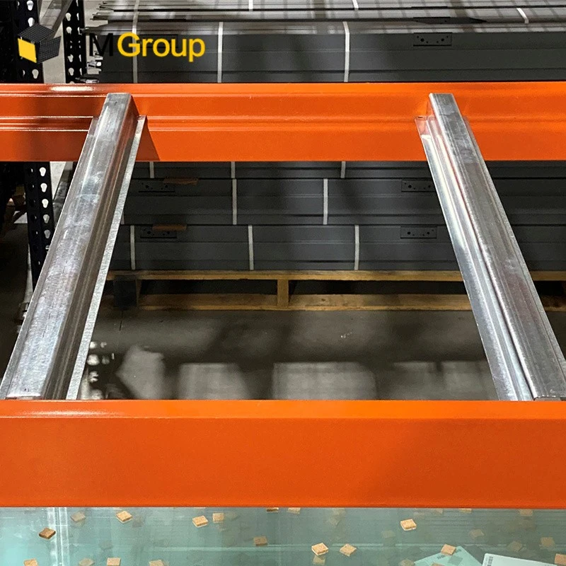 pallet rack cross bar with unslotted beams