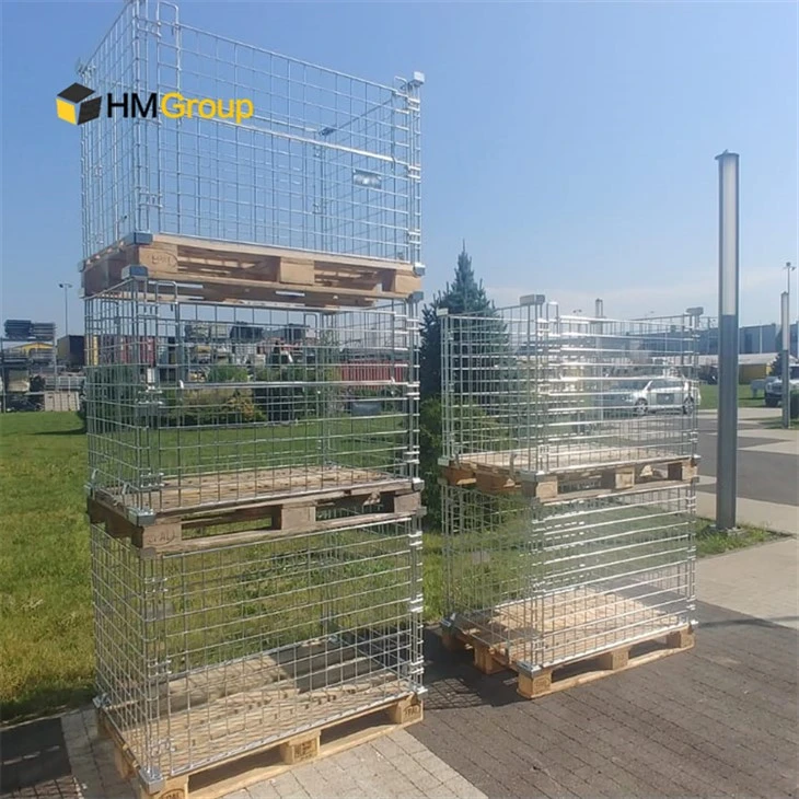 Mesh cage pallets